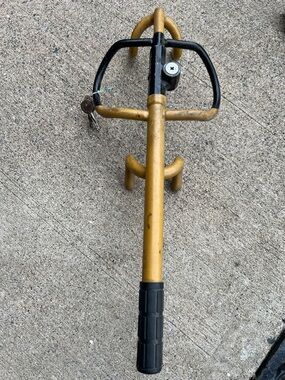 Yellow Wheel Lock Steering Column Club with Black Grip